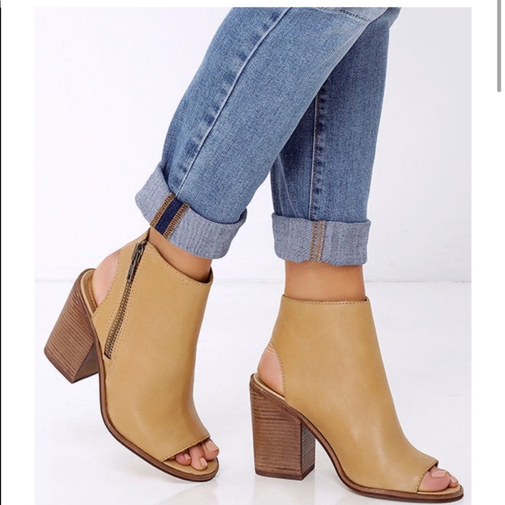 Steve Madden Terraa Open Toe Leather Block Heel B… - image 1